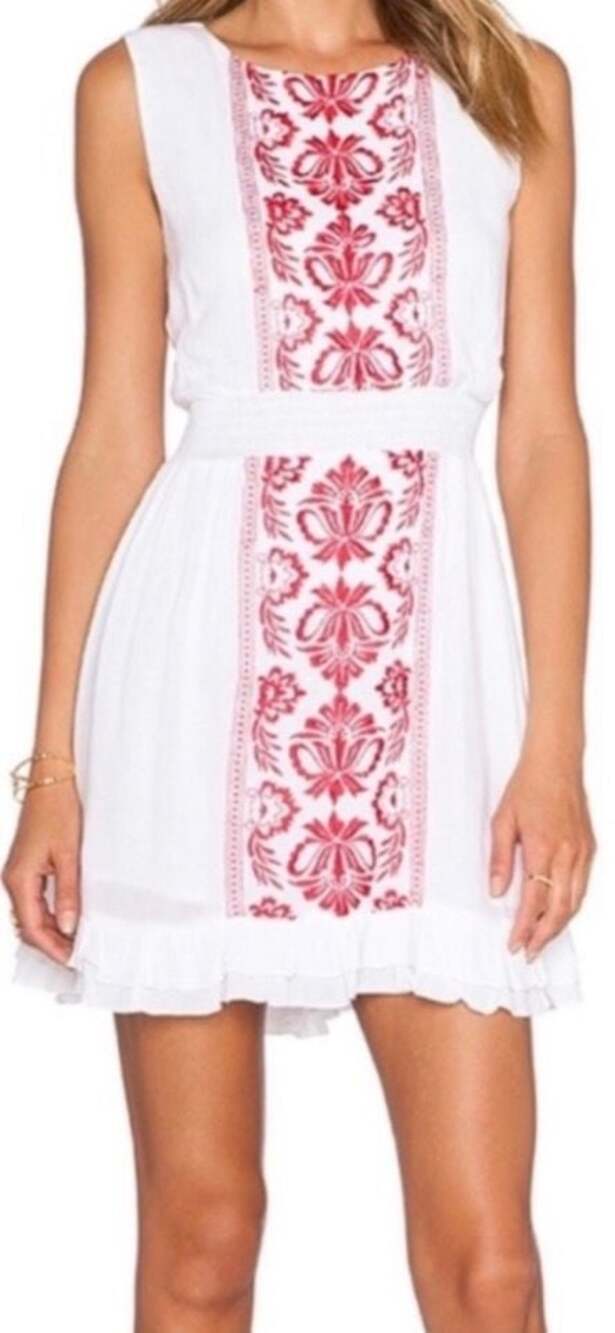 Revolve Tularosa Gemma Embroidered Sleeveless Dress XS